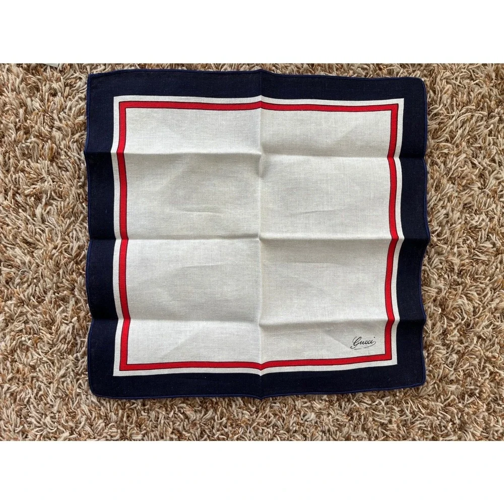 Vintage Gucci Table Linens 2 Placemats and 2 Napkins‎ Linen Cotton Blend